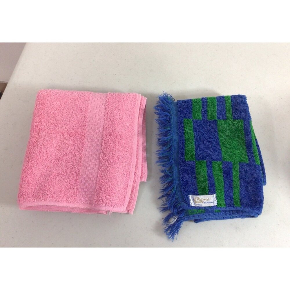 Vintage Caldwell Mid Century Hand Towel Lot of 2